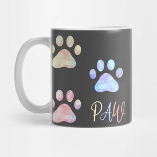 Watercolor Paw Prints Mug